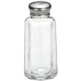 Tablecraft 2 Oz Paneled Glass Salt & Pepper Shakers with S/S Tops