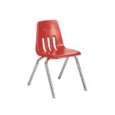 Stacking Wine Seat Chair w/ Chrome Frame, 18" H