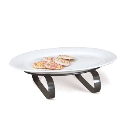 Display Stand w/ Oval Porcelain Platter