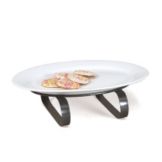 Display Stand w/ Oval Porcelain Platter