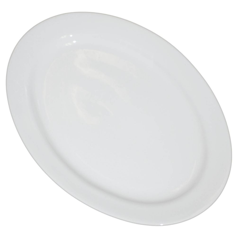 Display Stand w/ Oval Porcelain Platter