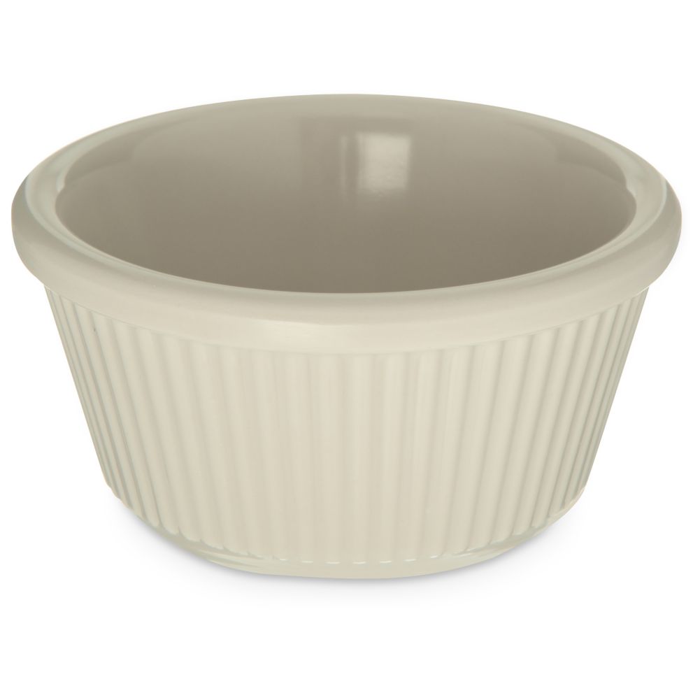 Carlisle&reg; Fluted Melamine Ramekin, Bone, 3 oz
