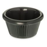 Carlisle&reg; Fluted Melamine Ramekin, Black, 2 oz