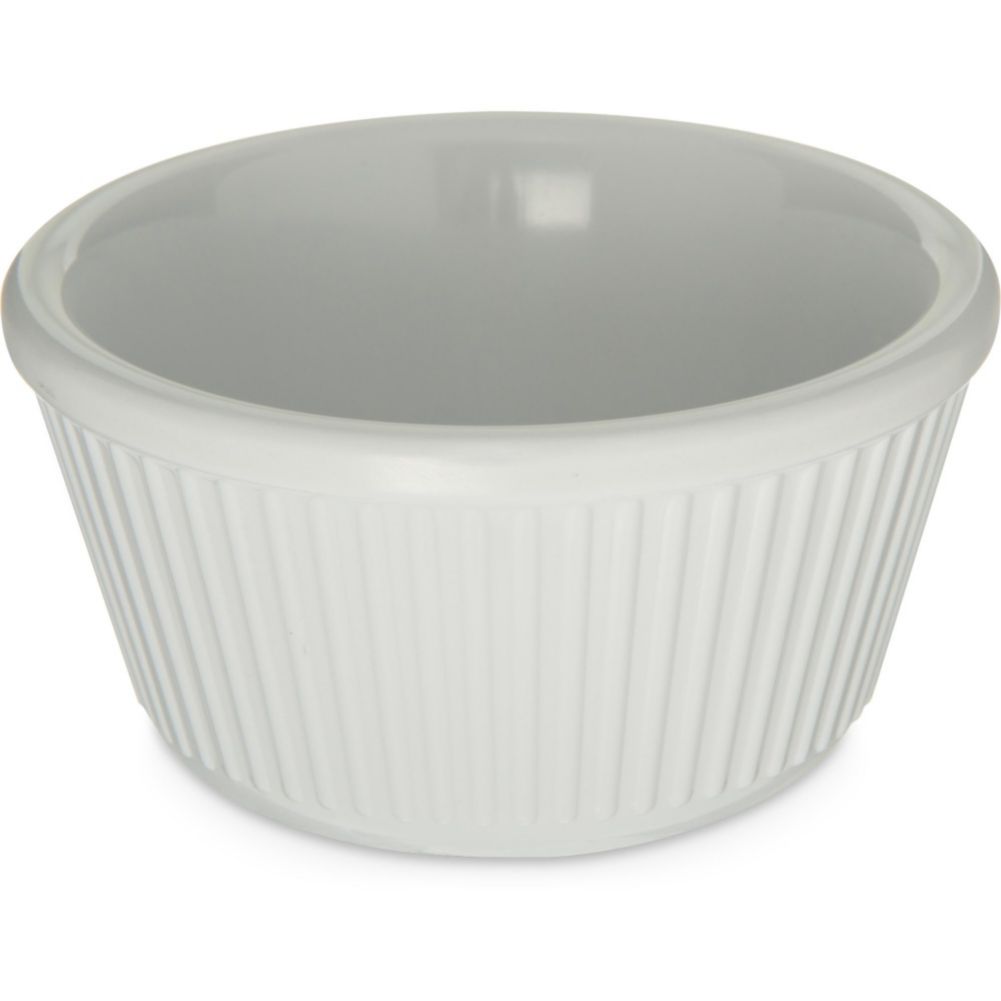 Carlisle&reg; Fluted Melamine Ramekin, White, 4 oz