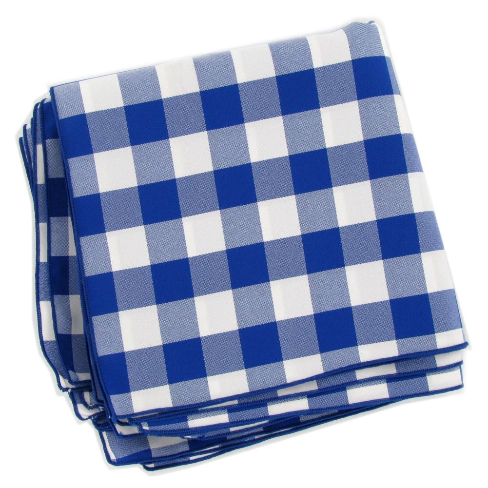 Tablecloth Company Blue & White 20" Checked Napkin