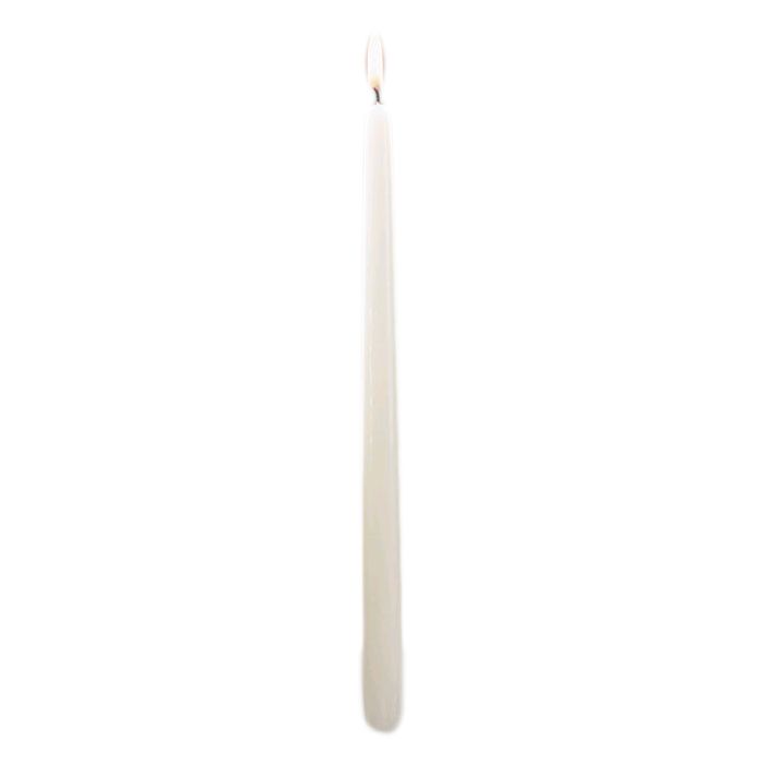 Hollowick Ivory Taper Candle, 12"