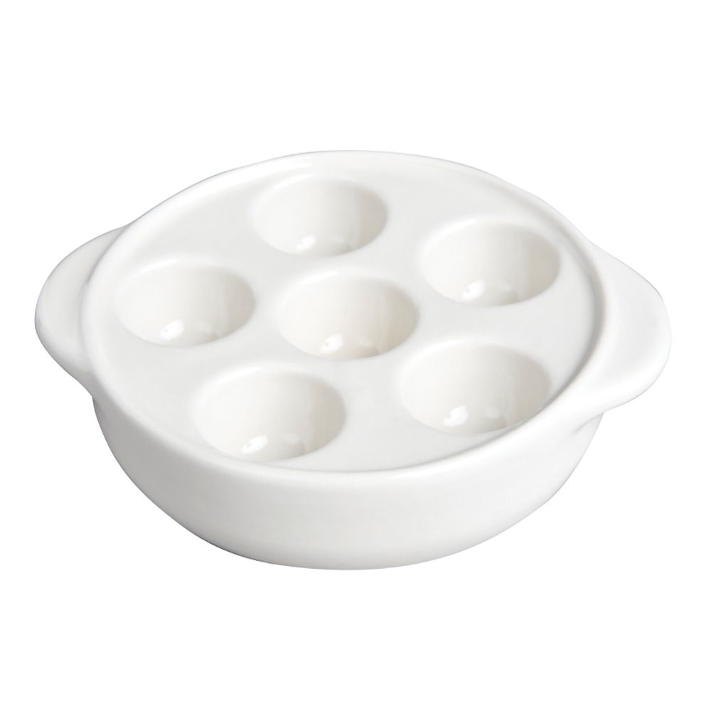 Hall&reg; China White 6-1/4" Round Escargot