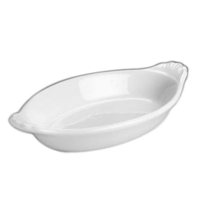 Hall&reg; China White 8 Oz. Welsh Rarebit / Au Gratin Dish