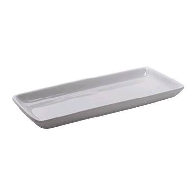 Tuxton&reg; 11.5" x 5" Porcelain White Tray
