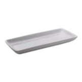 Tuxton&reg; 11.5" x 5" Porcelain White Tray