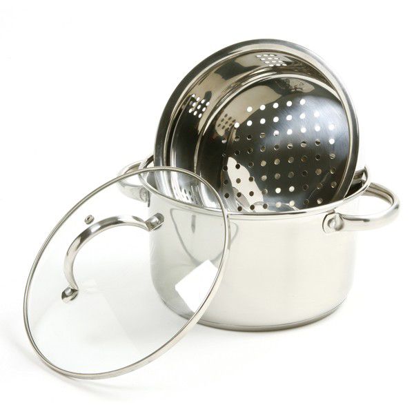 NorPro 4 Qt S/S Set Cooker / Steamer, 3 Piece Set