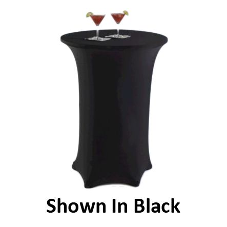White Contour Cover for 30" Round 4-Leg Cocktail Table