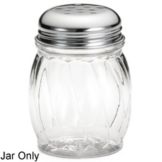 Tablecraft 6 Oz Clear Swirl Plastic Shaker Jar without  Lid