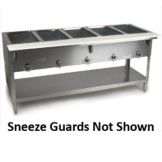 S/S Electric Hot Food Buffet w/ Dual Glass Sneeze Guards, 208V