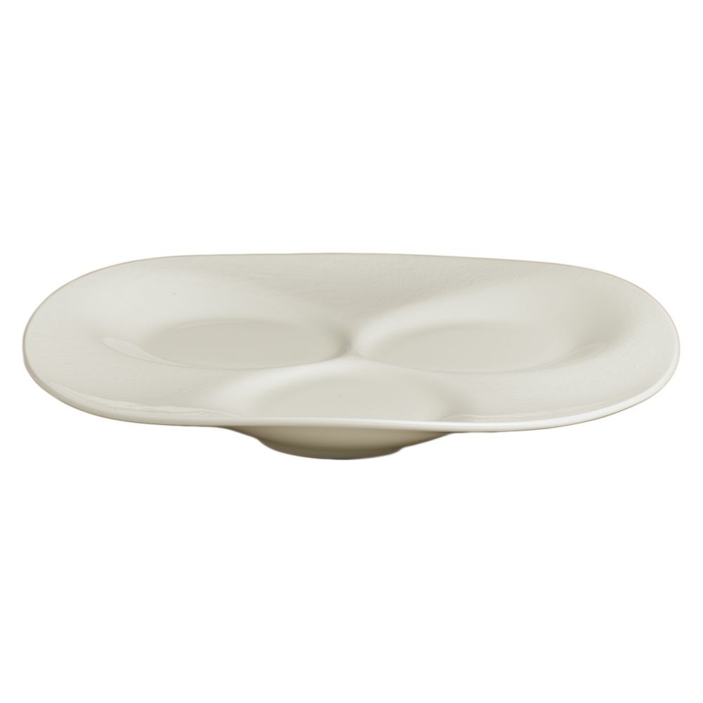 Steelite Narumi Elliptica Round 3-Compartment Plate