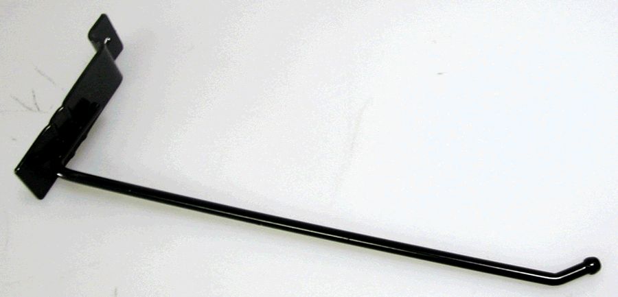 Black Single Prong 8" Slat Wall Hook