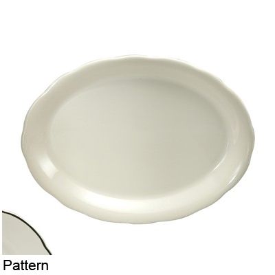 Buffalo Manhattan Black Caprice Oval Platter, 11-5/8 x 8-7/8"