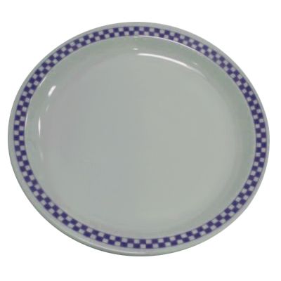 Homer Laughlin China Checkers Cobalt NR 10&frac12;" Plate