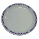 Homer Laughlin China Checkers Cobalt NR 10&frac12;" Plate