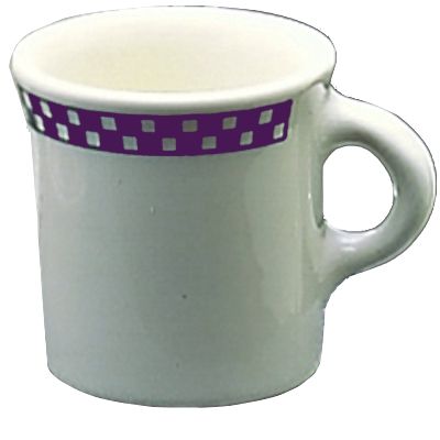Homer Laughlin China Checkers Cobalt 8.75 oz Coffee Mug