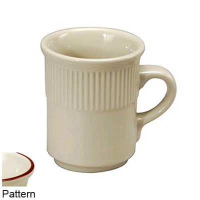 Oneida Rego Nottingham Burgundy 8 oz Mug