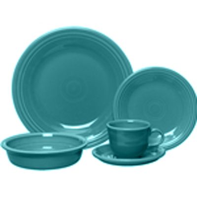 Homer Laughlin China Fiesta&reg; Turquoise 20-Piece Place Setting Box