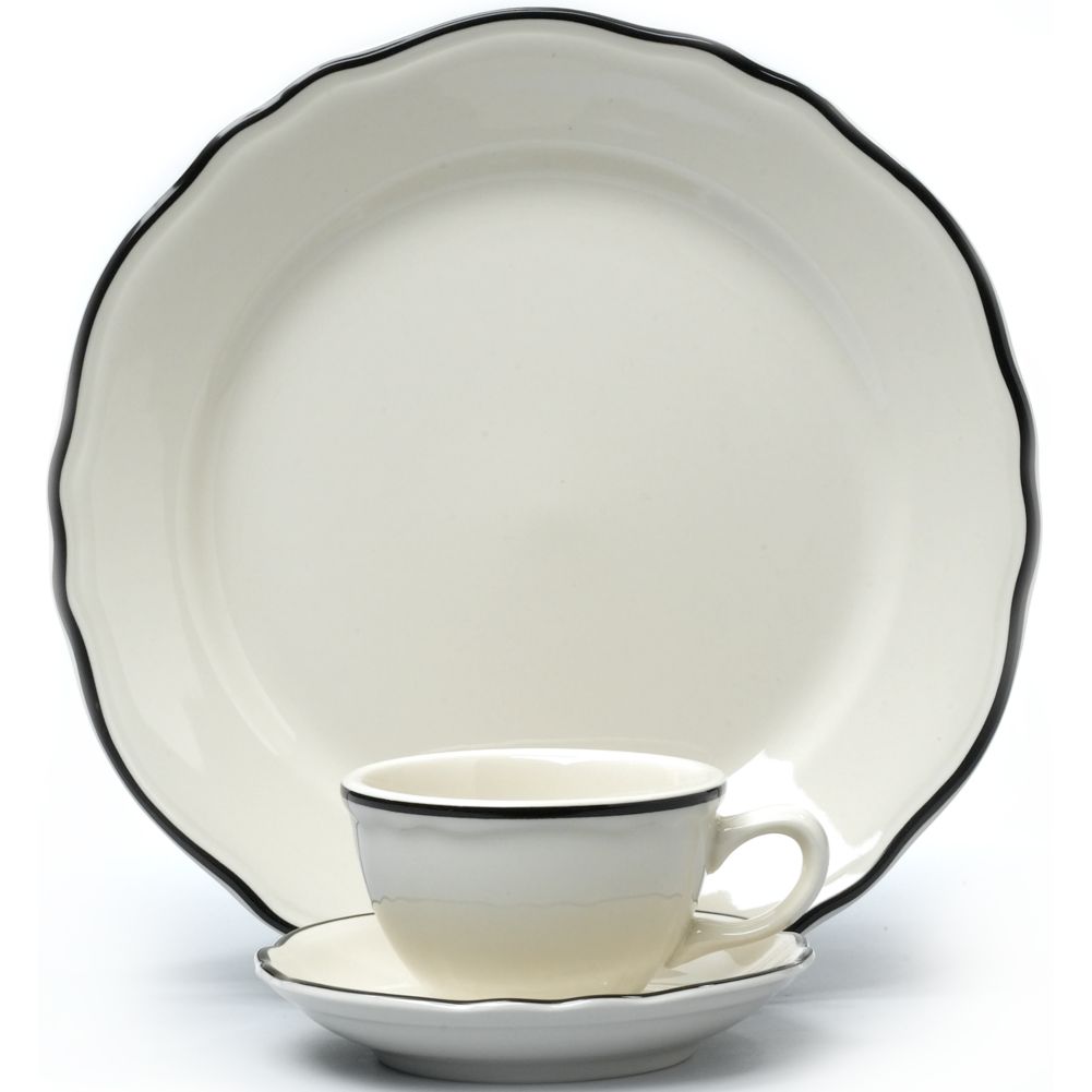Homer Laughlin China Carolyn Styleline Black 7.25 oz Bouillon Cup