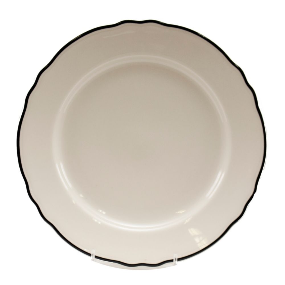 Homer Laughlin China Carolyn Styleline Black 5-1/2" Plate