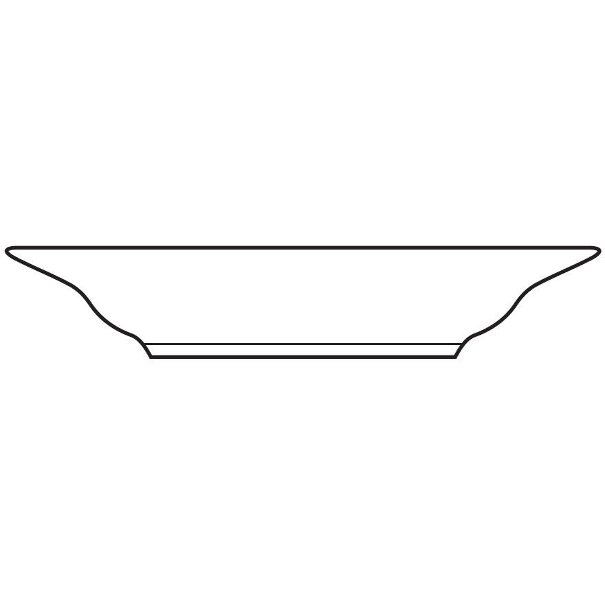 Homer Laughlin China Undecorated Durathin 13.75 oz Rimmed Soup Bowl