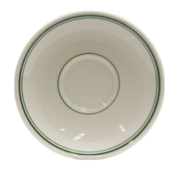 Homer Laughlin China Green Band 6" Boston Saucer