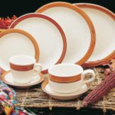 Homer Laughlin China Bavarian Brush Narrow Rim 9" Plate