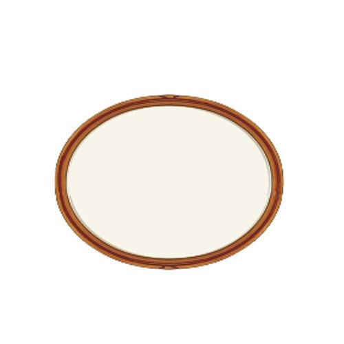 Homer Laughlin China Bavarian Brush Narrow Rim 9.75" Oval Platter