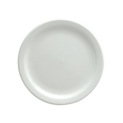 Oneida Rego Bright White Narrow Rim Plate, 7&frac14;"