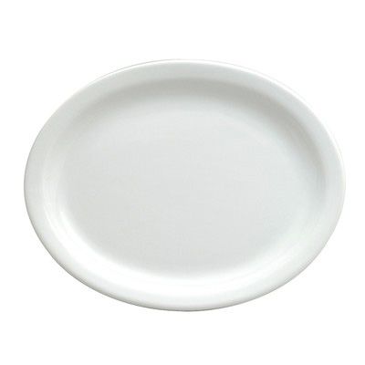 Oneida Rego Bright White Narrow Rim Oval Platter, 11&frac12;"