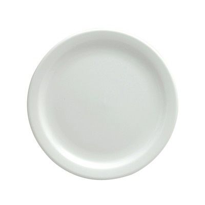 Oneida Rego Bright White Narrow Rim Plate, 9"