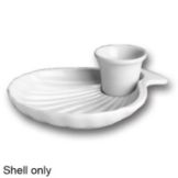 Hall&reg; China White 8 Oz. Shell Shaped Seafood Dish