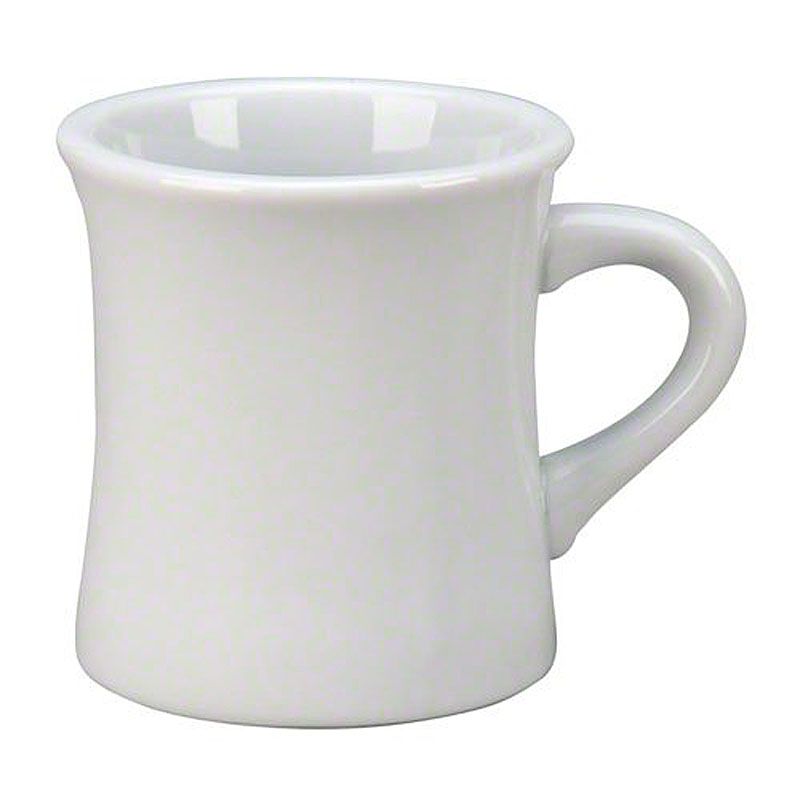 Vertex&reg; Buckingham American White Rolled Edge 8 oz Bounty Mug