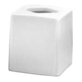 Boutique Tissue Box Holder, White, 5 -3/8"