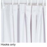 C-Shaped Shower Curtain Hook, Clear