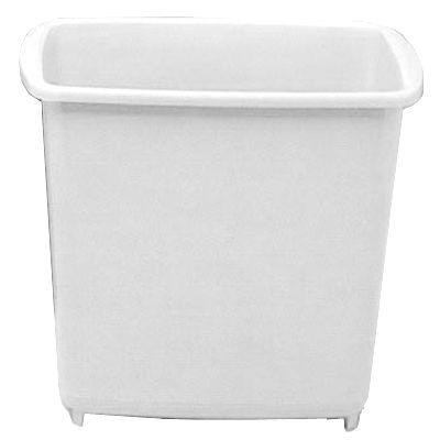 White Wastebasket, 8 Qt