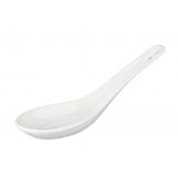 White Undecorated Asian Collection Soup Spoon