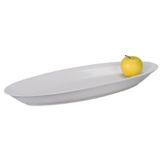 White Undecorated Oval Fish Platter, 23" x 10-1/2"