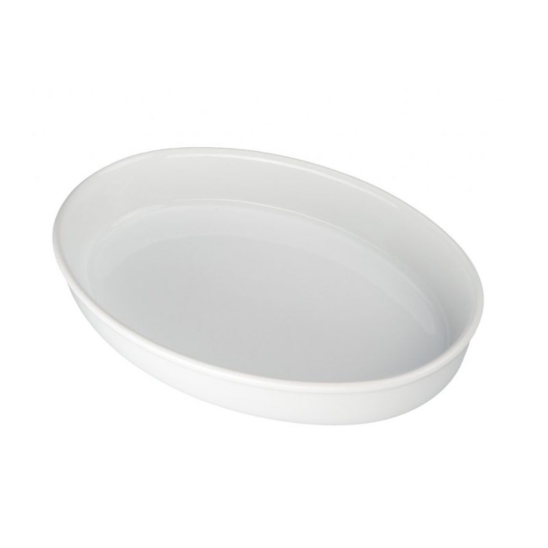 White Porcelain 13" Oval Baker