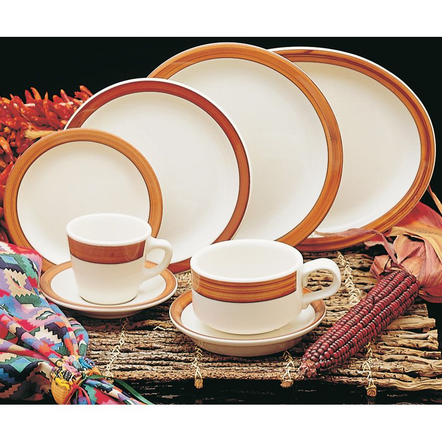 Homer Laughlin China Bavarian Brush RE 12.75 oz Rimmed Soup Bowl