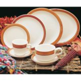 Homer Laughlin China Bavarian Brush RE 12.75 oz Rimmed Soup Bowl