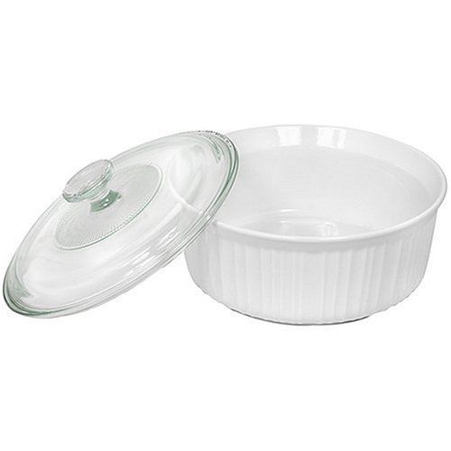 Corningware Round 2-1/2" Qt Casserole w/Cover, White