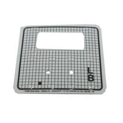 White Black-Lined Grid Tag w/o Attachment, 3" x 3"