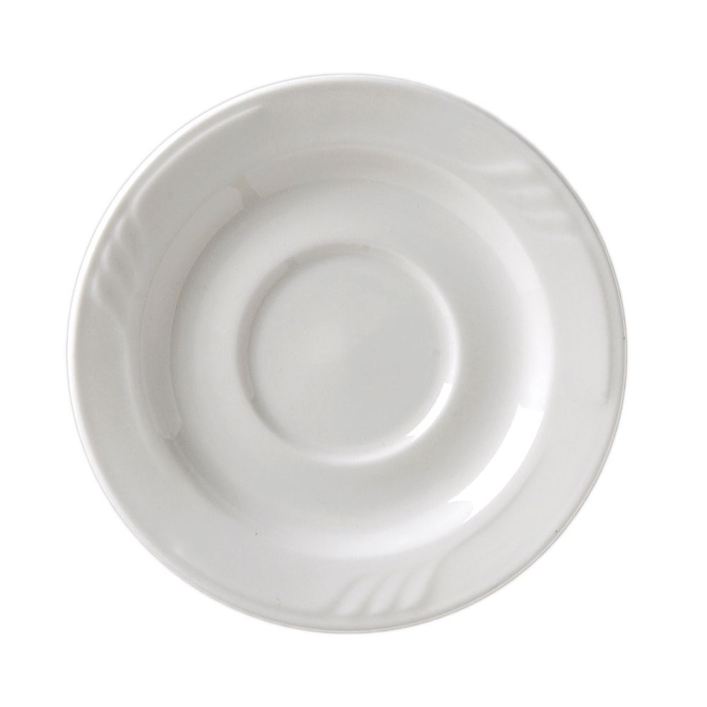 Vertex&reg; China Sausalito Undecorated Bone White 5-1/2" Saucer