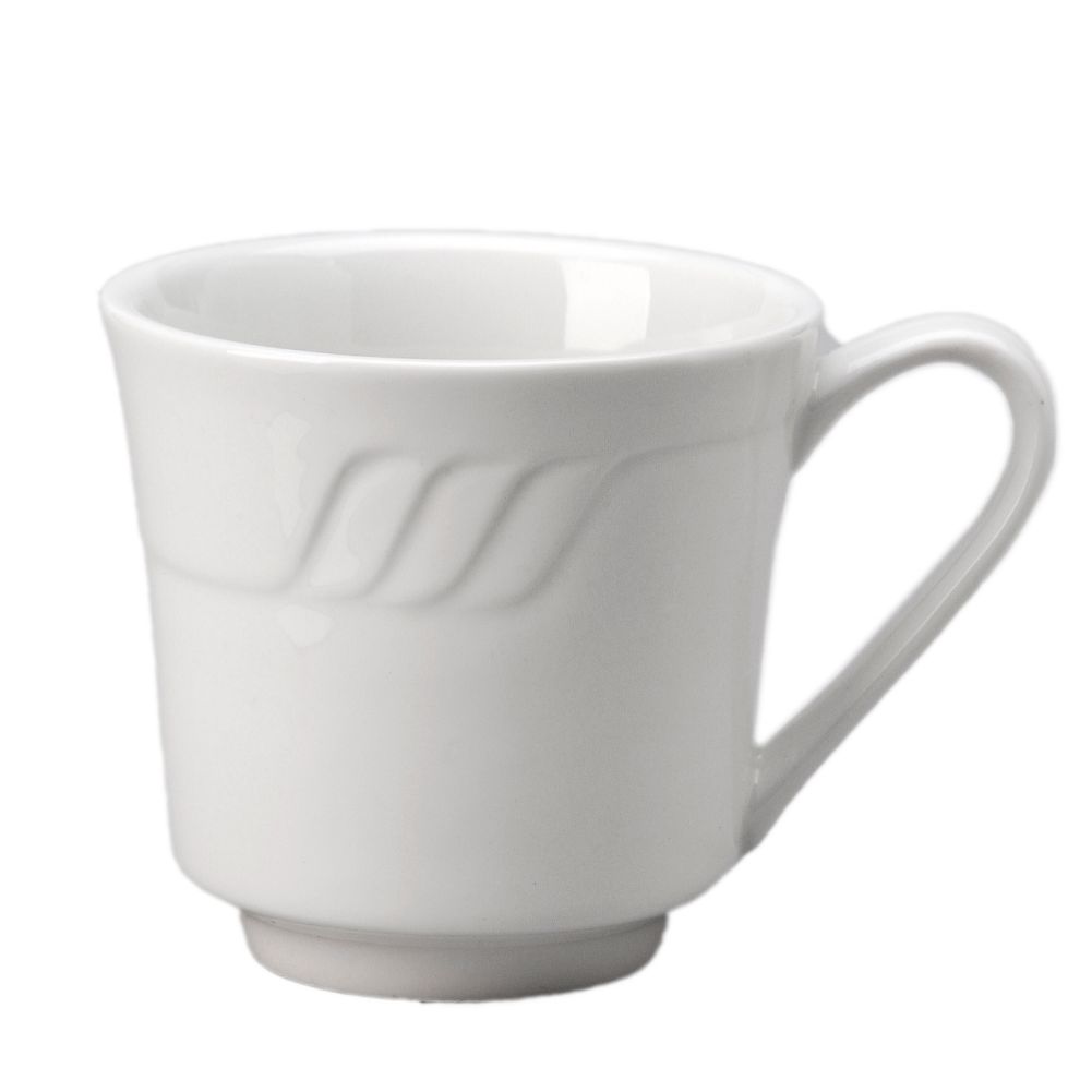 Vertex&reg; China Sausalito Undecorated Bone White 7 Oz. Tall Cup