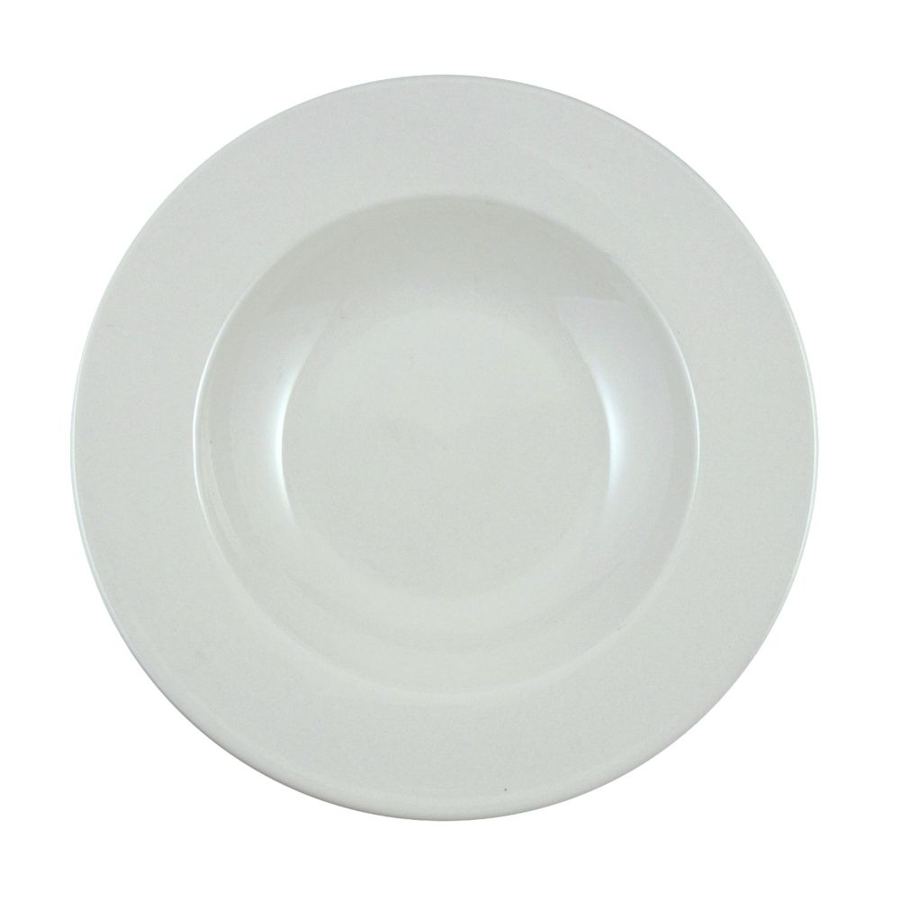 Vertex&reg; Buckingham American White Rolled Edge 10 Oz Soup Bowl